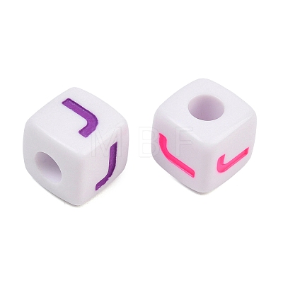 Opaque Acrylic Enamel European Beads AC-ACBA1794-04J-1