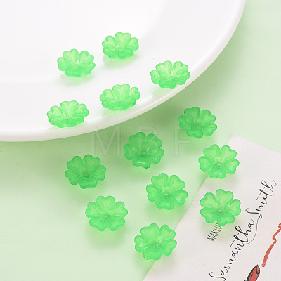 Transparent Frosted Acrylic Bead Caps MACR-S371-04A-734-1