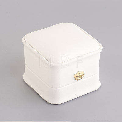PU Leather Ring Gift Boxes X-LBOX-L005-A03-1