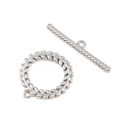 Brass Toggle Clasps KK-G548-34A-P-1