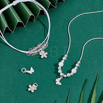 4Pcs 2 Styles 925 Sterling Silver Charms with Jump Rings & 925 Stamp STER-PH0003-44-1