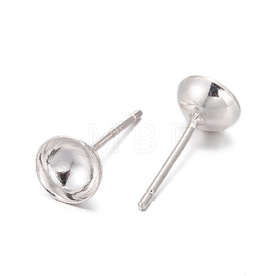 925 Sterling Silver Ear Stud Findings STER-K167-043D-S-1