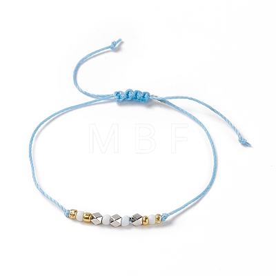 3Pcs 3 Style Plastic Braided Bead Bracelets Set BJEW-B065-10A-1