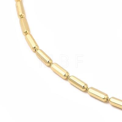 Rack Plating Brass Column Ball Chain Necklace for Women X-NJEW-F311-03G-1