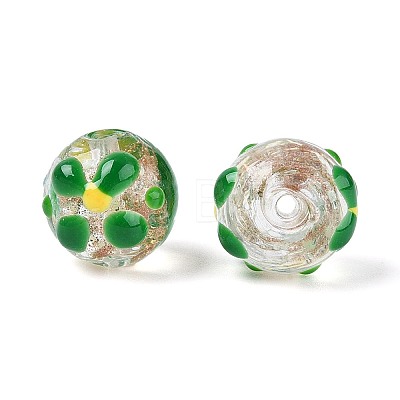 Luminous Handmade Gold Sand Lampwork Beads LAMP-N035-04C-1