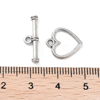 Non-Tarnish 304 Stainless Steel Toggle Clasps X-STAS-A092-08B-P-1