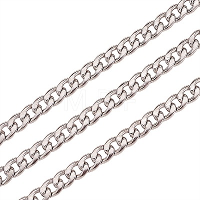 304 Stainless Steel Cuban Link Chains CHS-CJ0001-27A-1