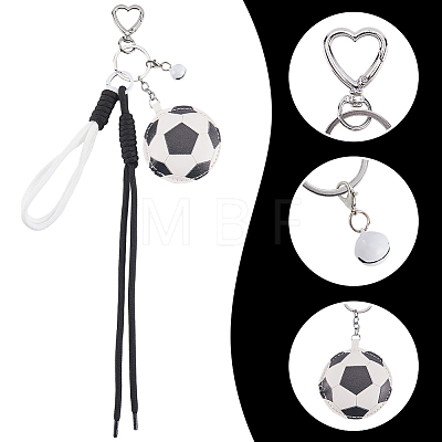 1Pc Sports ThemePU Leather Keychains KEYC-SP0001-67B-1