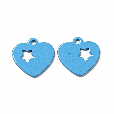 Spray Painted 201 Stainless Steel Charms STAS-G304-12-1