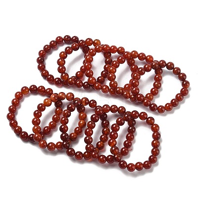 Natural Carnelian Stretch Bracelets B074-4A-1