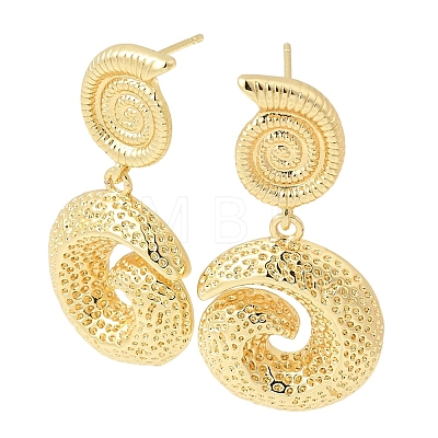 Brass Dangle Earrings EJEW-D352-06G-05-1
