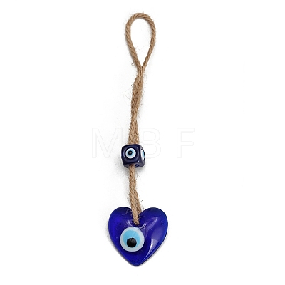 Handmade Lampwork Blue Evil Eye Hanging Ornaments PW23022381208-1