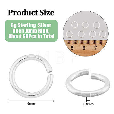 925 Sterling Silver Open Jump Rings STER-DC0001-04-1