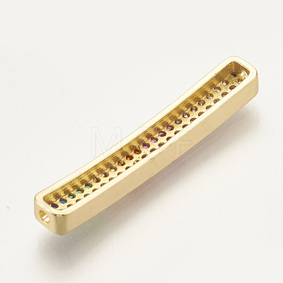 Brass Micro Pave Cubic Zirconia Beads ZIRC-S061-47G-1