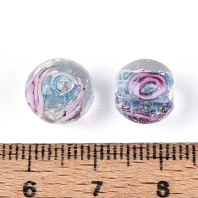 Handmade Foil Lampwork Beads LAMP-T021-33C-1