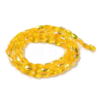 Transparent Electroplate Glass Beads Strands GLAA-Q099-G01-09-1