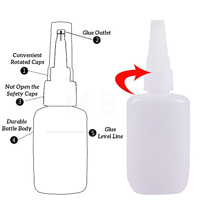 Plastic Glue Bottles Sets DIY-BC0002-42-1