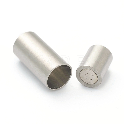 304 Stainless Steel Magnetic Clasps with Glue-in Ends STAS-B017-01D-P-1