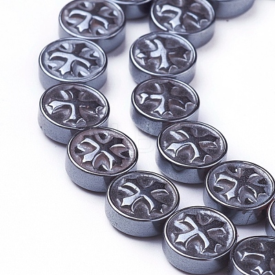 Non-magnetic Synthetic Hematite Beads Strands G-F613-10-1