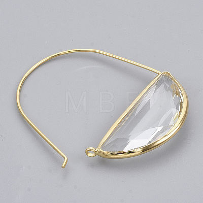 Brass Hoop Earrings X-EJEW-T007-04G-02-NF-1