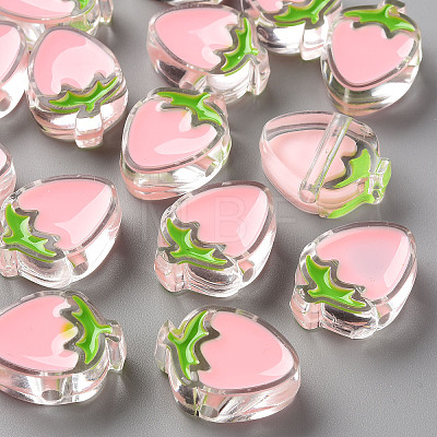 Transparent Enamel Acrylic Beads X1-TACR-S155-003E-1