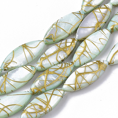Drawbench Freshwater Shell Beads Strands X-SHEL-T014-008B-03-1