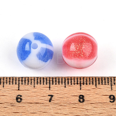 Two Tone Opaque Resin Beads RESI-N042-12mm-16-1