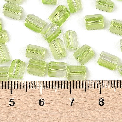 Transparent Spray Painted Glass Seed Beads SEED-L011-10A-06-1