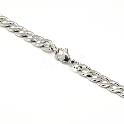 304 Stainless Steel Curb Chain/Twisted Chain Necklaces STAS-A028-N124P-1