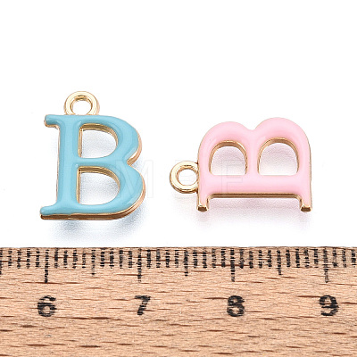 Rack Plating Alloy Enamel Pendants ENAM-T024-53B-G-1