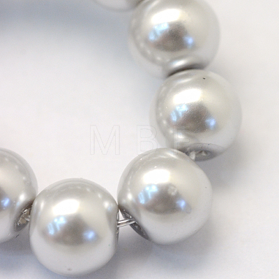 Baking Painted Pearlized Glass Pearl Round Bead Strands HY-Q003-10mm-62-1