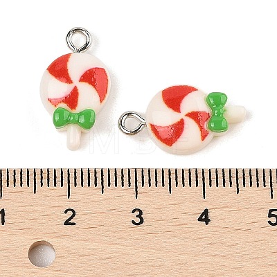 Christmas Theme Opaque Resin Pendants RESI-S08-02L-1