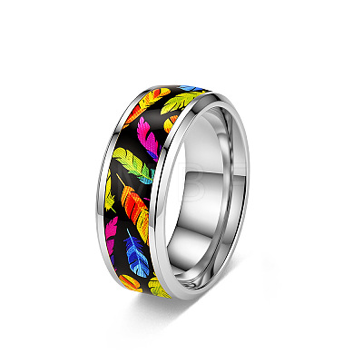 Printed 304 Stainless Steel Finger Rings WG4341D-02-1