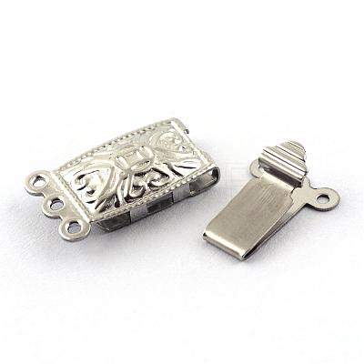 304 Stainless Steel Box Clasps STAS-Q194-25-1