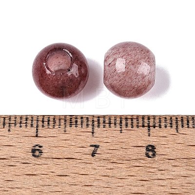 Natural Strawberry Quartz European Beads G-Q607-02F-1
