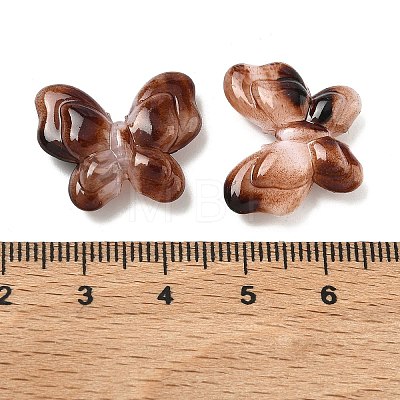 Leopard Print Opaque Acrylic Beads OACR-B052-09-1