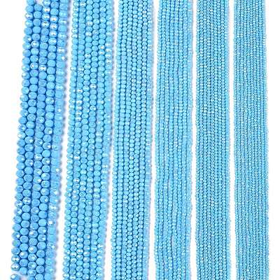Electroplate Glass Beads Strands EGLA-A044-P6mm-B08-1