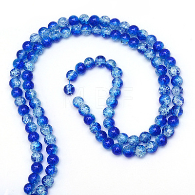 Baking Paint Crackle Glass Beads Strands X-CCG-S001-10mm-16-1