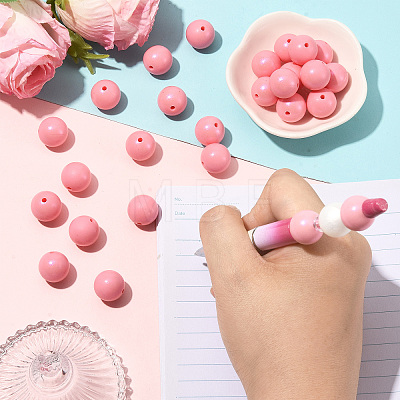 30Pcs Round Silicone Beads SIL-SZ0004-23E-1