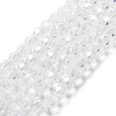 Electroplate Transparent Glass Beads Strands LS-EGLA-A035-T8mm-A19-1