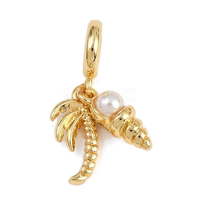 Brass European Dangle Charms KK-N271-30G-1