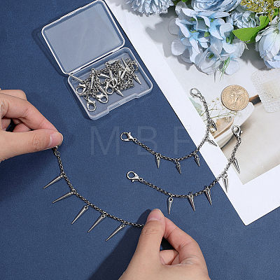 3 Sets 3 Styles 304 Stainless Steel Boot Strap Chains HJEW-SP0001-71-1
