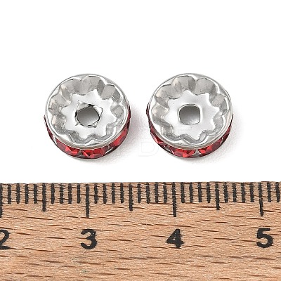 304 Stainless Steel Rhinestone Spacer Beads RB-CBA18B7-01P-02-1