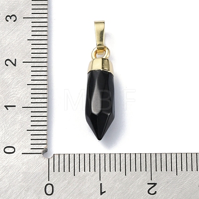 Natural Black Onyx(Dyed & Heated) Pendants G-NH0001-02G-01-1