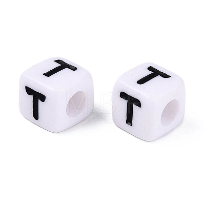 Opaque Acrylic Beads SACR-N020-04A-T-1
