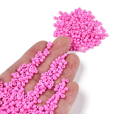 12/0 1.5~2mm Baking Paint Glass Seed Beads Loose Spacer Beads X-SEED-S001-K2-1