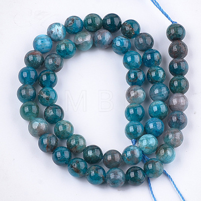 Natural Apatite Beads Strands G-S333-8mm-031-1