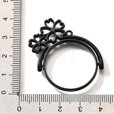 Rotatable Alloy Swivel Open Back Bezel Pendants PALLOY-I223-20EB-1