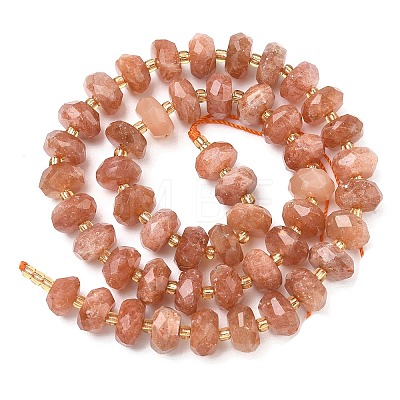 Natural Sunstone Beads Strands G-L642-J01-03-1