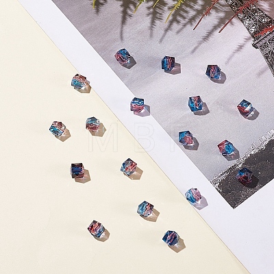 Two Tone Transparent Spray Painted Acrylic Bead LS-X-ACRP-T005-26C-1